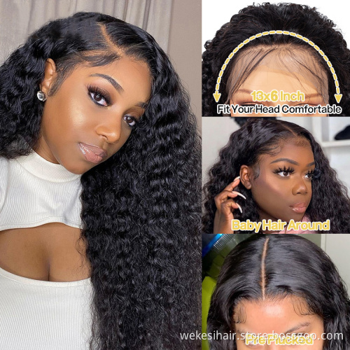 Wigs Vendor Wholesale Cheap Natural Human hair Curly 13X4 13X6 Lace Front Womens Wigs 100% full lace human hair wig